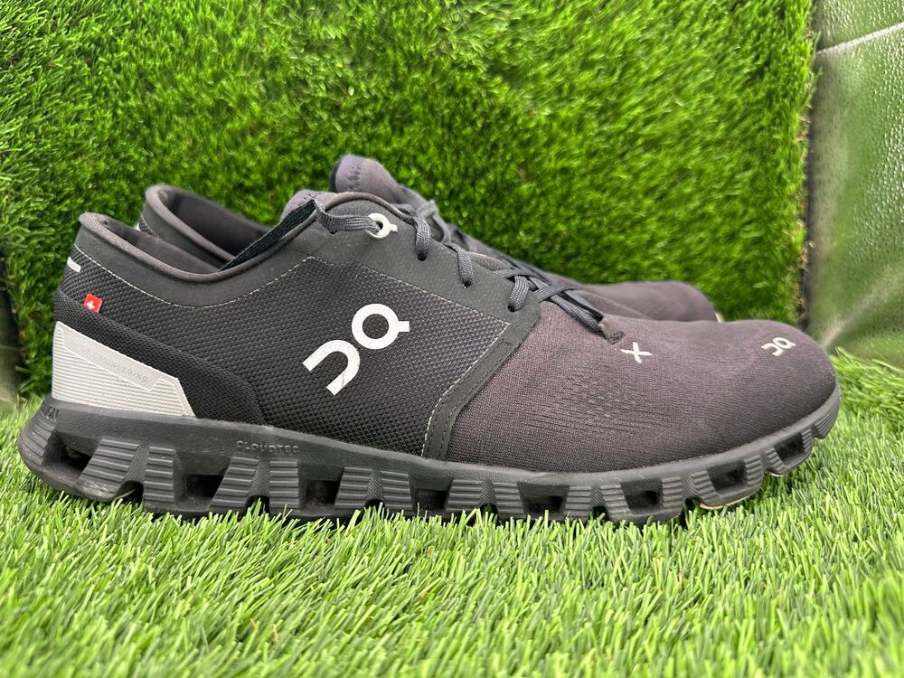 On Running Cloud X 3 60.98705 Athletic Sneaker Mens 13 Black Mesh Jogging Sports
